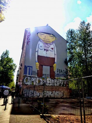 Yellow man, grande fresque à Berlin